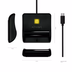 AISENS ASCR-SN03C-BK lecteur de contrôle d'accès Lecteur de commande d'accès USB Noir - Vue supplémentaire 4