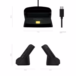 AISENS ASCR-SN04CSD-BK lecteur de contrôle d'accès Lecteur de commande d'accès USB Noir - Vue supplémentaire 4