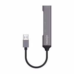 AISENS A106-0540 hub & concentrateur USB 3.2 Gen 1 (3.1 Gen 1) Type-A 5000 Mbit/s Gris