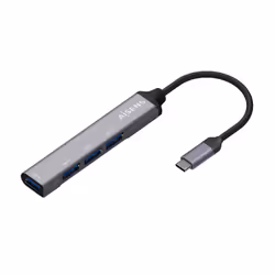 AISENS A109-0541, USB 3.2 Gen 1 (3.1 Gen 1) Type-C, USB 3.2 Gen 1 (3.1 Gen 1) Type-A, 5000 Mbit/s, Gris, Aluminium, 0,1 m