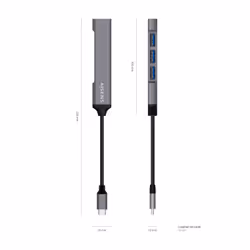 AISENS A109-0541 hub & concentrateur USB 3.2 Gen 1 (3.1 Gen 1) Type-C 5000 Mbit/s Gris - Vue supplémentaire 4