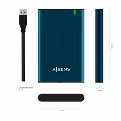 AISENS ASE-2525PB Boîtier de disques de stockage Boîtier HDD Marine 2.5" - Vue supplémentaire 4