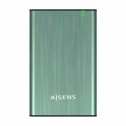 AISENS ASE-2525SGN, Boîtier HDD, 2.5", SATA, Série ATA II, Série ATA III, 5 Gbit/s, Connectivité USB, Vert