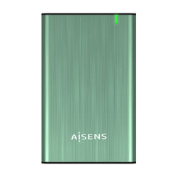 AISENS ASE-2525SGN Boîtier de disques de stockage Boîtier HDD Vert 2.5"