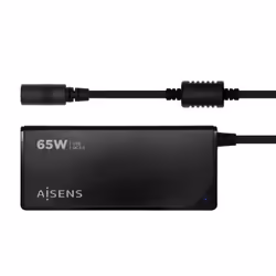 AISENS ASLC-65WAUTO-BK, Universel, Intérieure, 100 - 240 V, 50 / 60 Hz, 65 W, 18.5 - 20 V