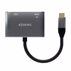 AISENS A109-0627 câble vidéo et adaptateur 0,15 m USB Type-C HDMI + VGA (D-Sub) Gris