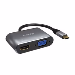 AISENS A109-0627 câble vidéo et adaptateur 0,15 m USB Type-C HDMI + VGA (D-Sub) Gris