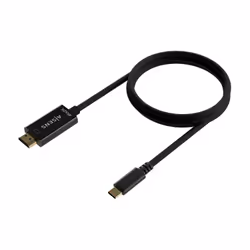 AISENS A109-0623 câble vidéo et adaptateur 0,8 m USB Type-C HDMI Type A (Standard) Noir