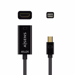 AISENS A125-0643 câble vidéo et adaptateur 0,15 m Mini DisplayPort HDMI Type A (Standard) Noir