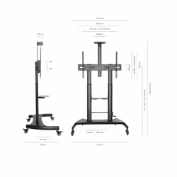 AISENS FT100TE-123 support pour téléviseur 2,54 m (100") Noir - Vue supplémentaire 5
