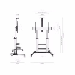 AISENS FT100TE-125 support pour téléviseur 2,54 m (100") Noir, Argent - Vue supplémentaire 4
