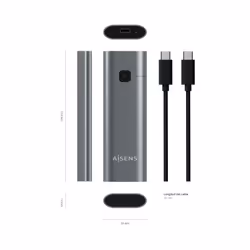 AISENS ASM2-021GR Boîtier de disques de stockage Enceinte ssd Gris M.2