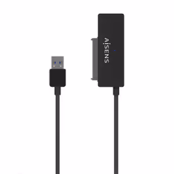 AISENS ASE-35A01B, Boîtier disque dur/SSD, 2.5/3.5", SATA, Série ATA II, Série ATA III, 5 Gbit/s, Connectivité USB, Noir