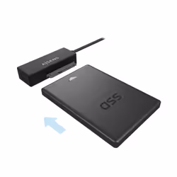 AISENS ASE-35A01B Boîtier de disques de stockage Boîtier disque dur/SSD Noir 2.5/3.5"
