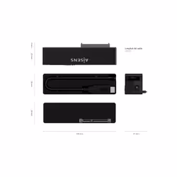AISENS ASE-35C02B Boîtier de disques de stockage Boîtier disque dur/SSD Noir 2.5/3.5" - Vue supplémentaire 4