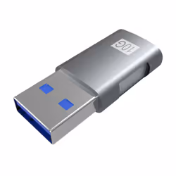 AISENS A108-0655 changeur de genre de câble USB C USB A Gris