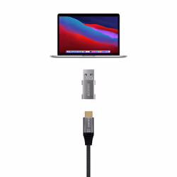 AISENS A108-0655 changeur de genre de câble USB C USB A Gris - Vue supplémentaire 4