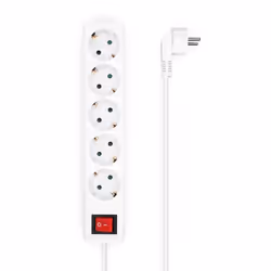 AISENS A154-0651, 1,4 m, Intérieure, Type F, Type F (CEE 7/4), Courbe, 1,5 mm²