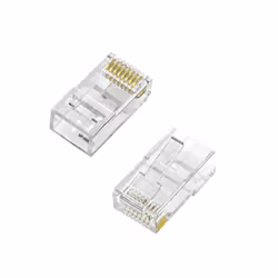 AISENS A139-0656, RJ-45, Transparent, Mâle, Droit, Cat6, U/UTP (UTP)