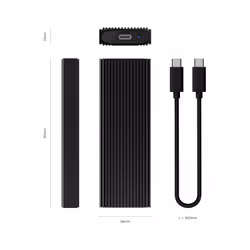 AISENS ASM2-022B Boîtier de disques de stockage Enceinte ssd Noir M.2