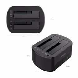 AISENS ASDS-D03B Station d'accueil de disques de stockage USB 3.2 Gen 1 (3.1 Gen 1) Type-B Noir - Vue supplémentaire 4
