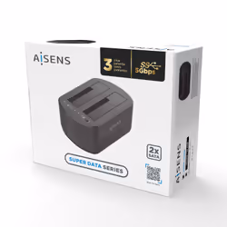 AISENS ASDS-D03B Station d'accueil de disques de stockage USB 3.2 Gen 1 (3.1 Gen 1) Type-B Noir - Vue supplémentaire 5