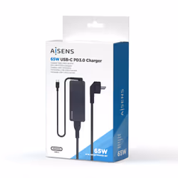 AISENS ASCH-1PD65D-BK adaptateur de puissance & onduleur Intérieure 65 W Noir