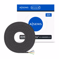 AISENS A135-0675 câble de réseau Noir 100 m Cat6 U/UTP (UTP)