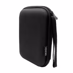 AISENS ASBG-006-BK Housse de disques de stockage Coton, Lin Noir