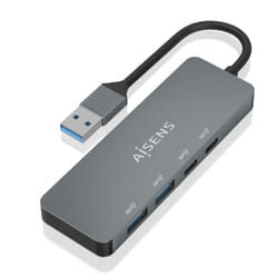 AISENS A106-0696 hub & concentrateur USB 3.2 Gen 2 (3.1 Gen 2) Type-A 10000 Mbit/s Gris