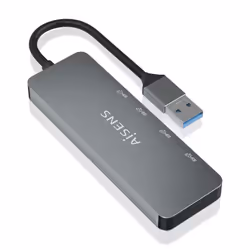 AISENS A106-0696 hub & concentrateur USB 3.2 Gen 2 (3.1 Gen 2) Type-A 10000 Mbit/s Gris