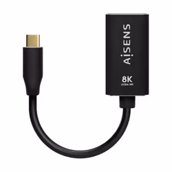 AISENS A109-0690 câble vidéo et adaptateur 0,15 m USB Type-C DisplayPort Noir