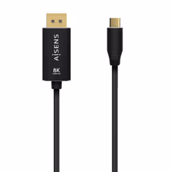 AISENS A109-0686, 0,8 m, USB Type-C, DisplayPort, Mâle, Mâle, Droit