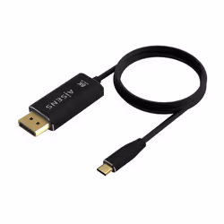 AISENS A109-0686 câble vidéo et adaptateur 0,8 m USB Type-C DisplayPort Noir