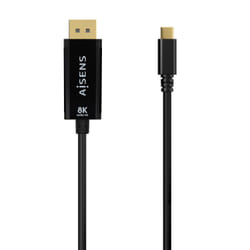 AISENS A109-0689 câble vidéo et adaptateur 1,8 m USB Type-C DisplayPort Noir