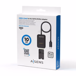 AISENS ASUC-M2D011-BK Boîtier de disques de stockage Enceinte ssd Noir M.2 - Vue supplémentaire 4