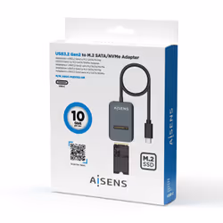 AISENS ASUC-M2D012-GR Boîtier de disques de stockage Enceinte ssd Gris M.2 - Vue supplémentaire 4