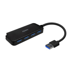 AISENS A106-0713 hub & concentrateur USB 3.2 Gen 1 (3.1 Gen 1) Type-A 5000 Mbit/s Noir