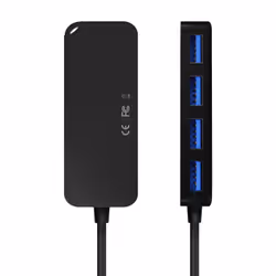 AISENS A109-0715 hub & concentrateur USB 3.2 Gen 1 (3.1 Gen 1) Type-C 5000 Mbit/s Noir