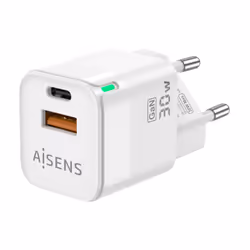 AISENS ASCH-30W2P004-W chargeur d'appareils mobiles Universel Blanc Secteur Charge rapide Intérieure