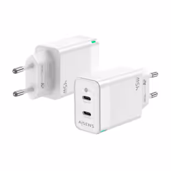 AISENS ASCH-45W2P005-W, Intérieure, Secteur, Blanc