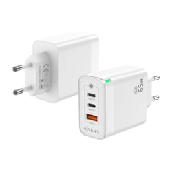 AISENS ASCH-65W3P007-W chargeur d'appareils mobiles Universel Blanc Secteur Charge rapide Intérieure