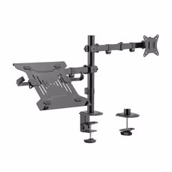 AISENS DTL32TSR-193, Pince/boulon, 43,2 cm (17"), 81,3 cm (32"), 100 x 100 mm, Réglage de la hauteur, Noir