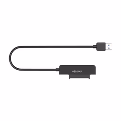 AISENS ASE-25A03B, Boîtier HDD, 2.5", SATA, Série ATA II, Série ATA III, 5 Gbit/s, Connectivité USB, Noir