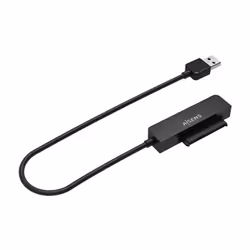 AISENS ASE-25A03B Boîtier de disques de stockage Boîtier HDD Noir 2.5" Alimenté par port USB