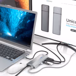 AISENS ASUC-12P005-GR station d'accueil Avec fil USB 3.2 Gen 1 (3.1 Gen 1) Type-C Gris - Vue supplémentaire 4