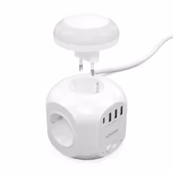 AISENS ASPS-3A1CL01-W multiprise 1,8 m 4 sortie(s) CA Intérieure Blanc