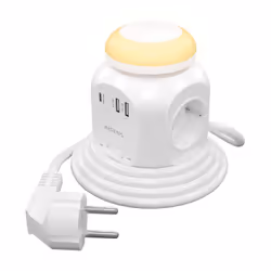 AISENS ASPS-2A1CLPQ02-W, 1,8 m, Intérieure, Type F, Type F, 1 mm², Blanc