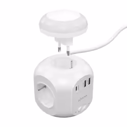 AISENS ASPS-2A1CLPQ02-W multiprise 1,8 m 4 sortie(s) CA Intérieure Blanc