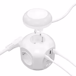 AISENS ASPS-2A1CLPQ02-W multiprise 1,8 m 4 sortie(s) CA Intérieure Blanc